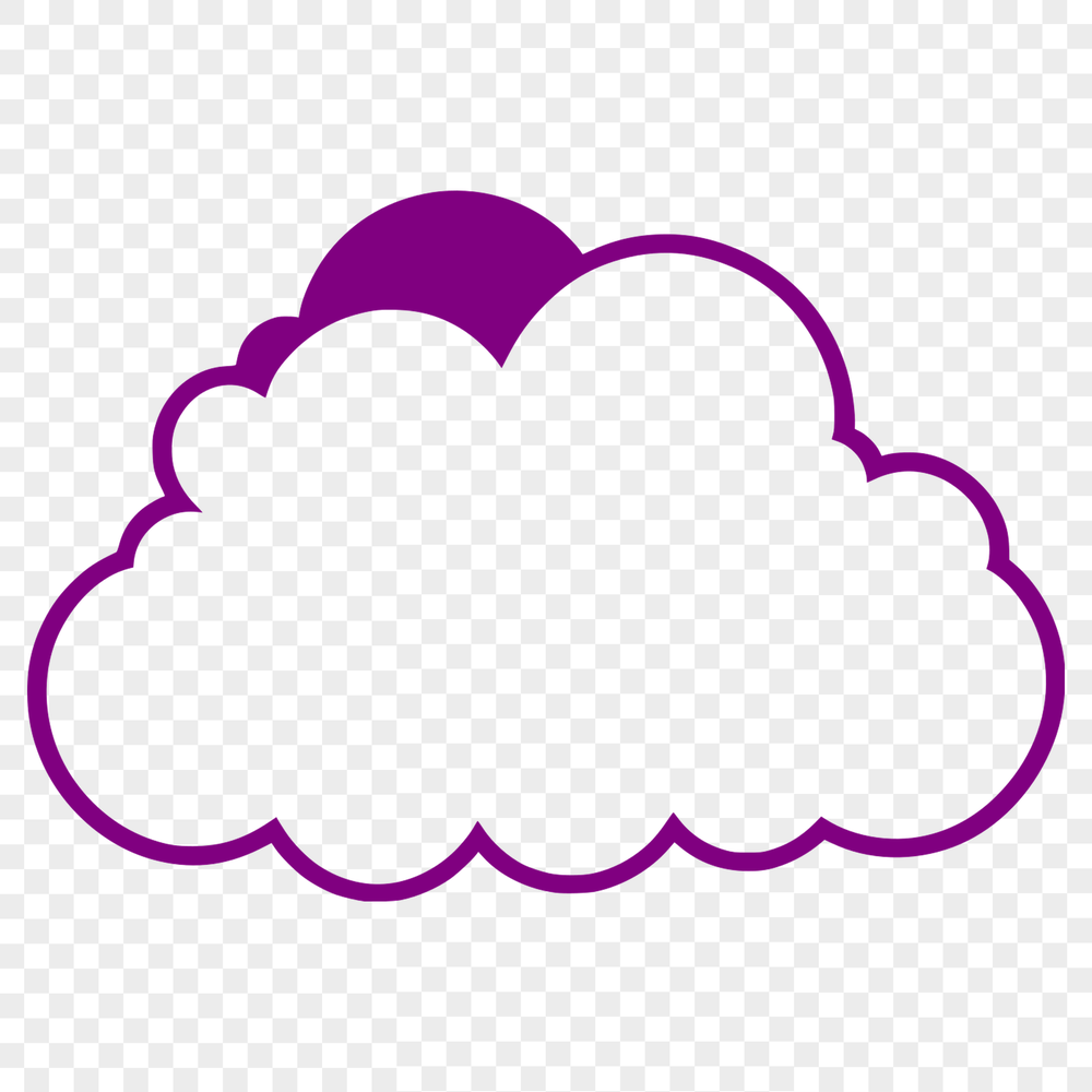Free Cloud Clipart for Design A white, puffy cloud against a blue sky, suitable for vector graphics and design.