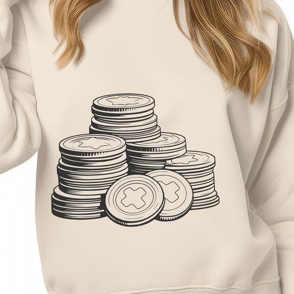 Digital Coin Illustrations in Various Styles A set of digital coin illustrations in various styles, suitable for design projects.