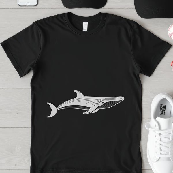 A detailed illustration of a whale in vector format, suitable for commercial use.