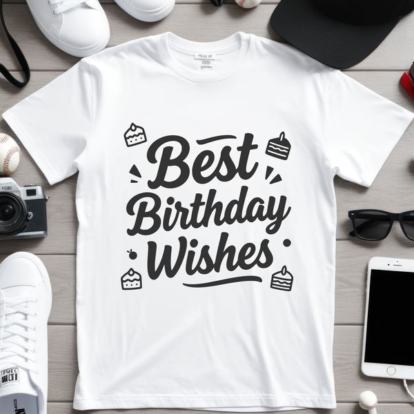 A simple vector design featuring a bold and colorful Happy Birthday message.