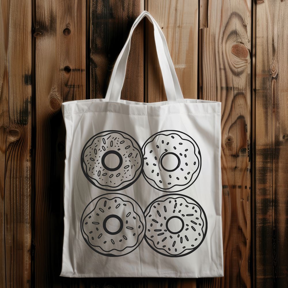Sweet Treat Illustration for Cricut Projects A stylized illustration of a glazed donut, suitable for digital cutting machines like Cricut.