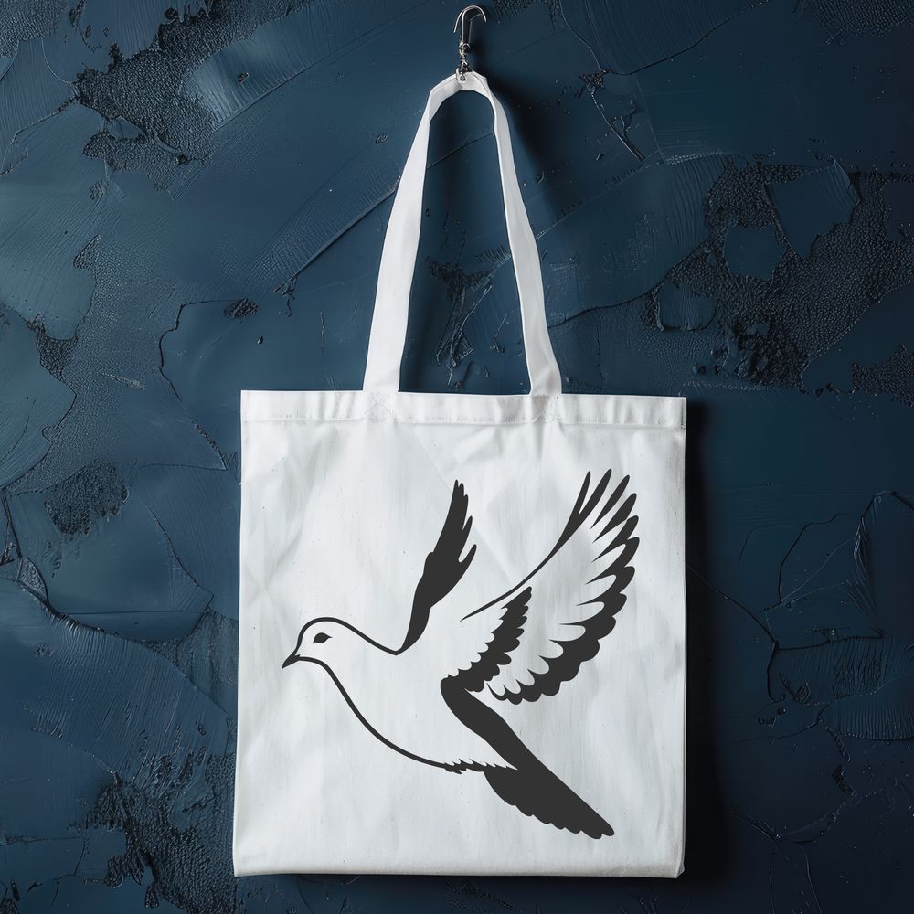 Beautiful Bird Design SVG File A detailed illustration of a dove in vector format.