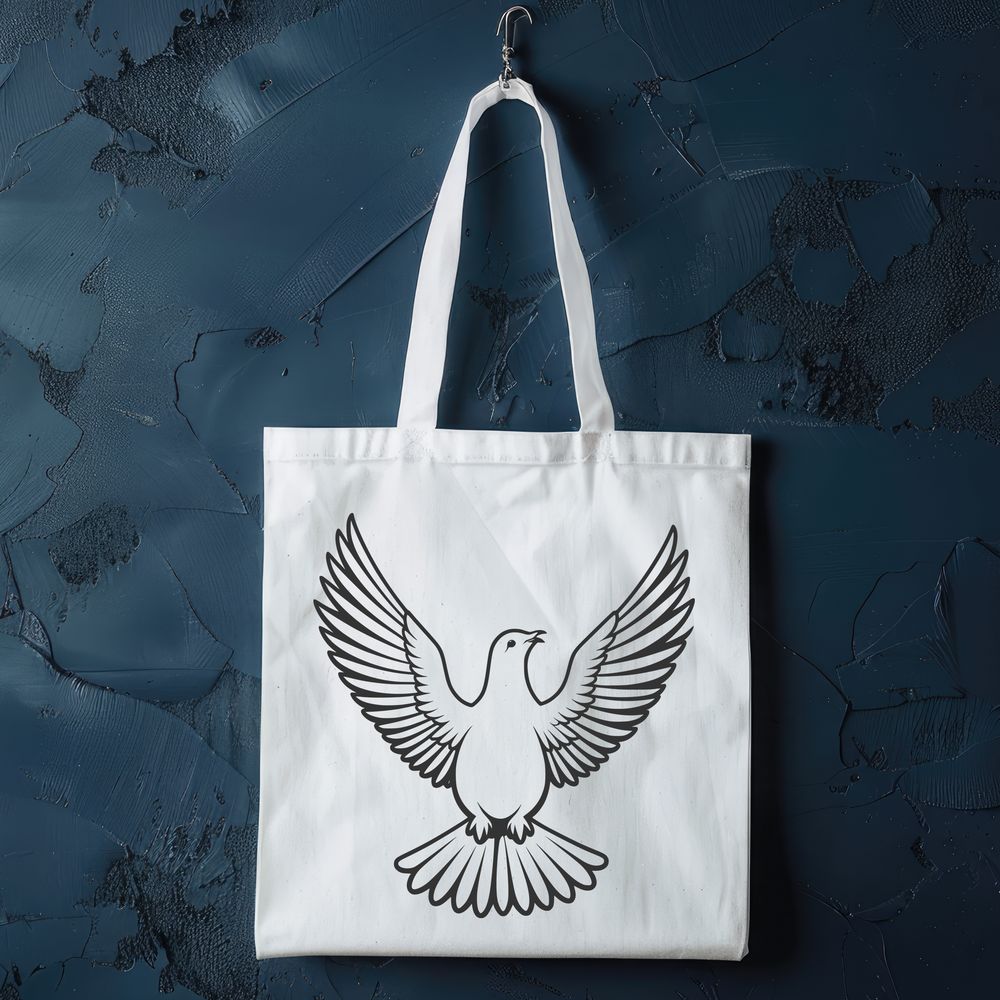 Beautiful Dove Clip Art Design A simple vector illustration of a dove, suitable for various applications including graphic design and crafting projects.