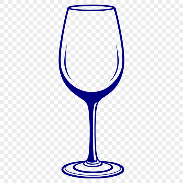 Glass of Wine SVG Design A high-quality illustration of a glass filled with red wine.