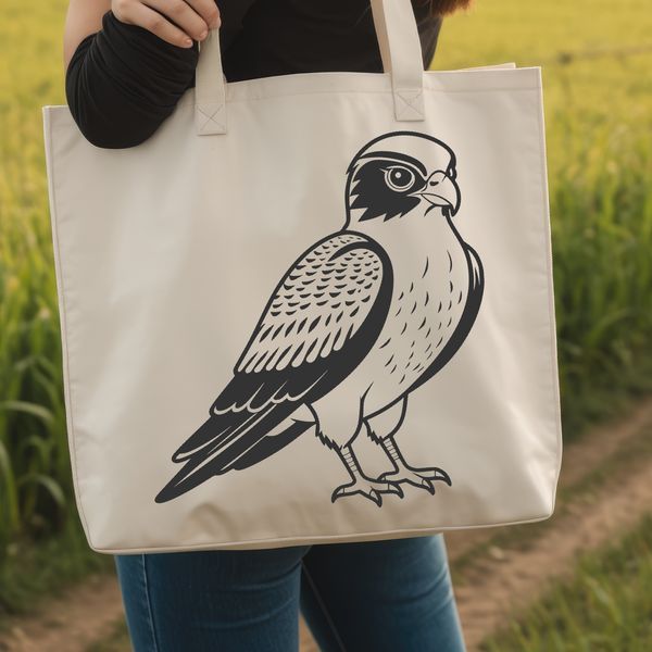 Detailed Falcon SVG Design A detailed illustration of a falcon in flight, suitable for digital cutting and crafting.