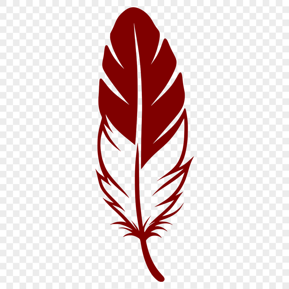 Free Vector Feather Silhouette Download An SVG graphic representation of a single bird feather with clean lines and precise edges.