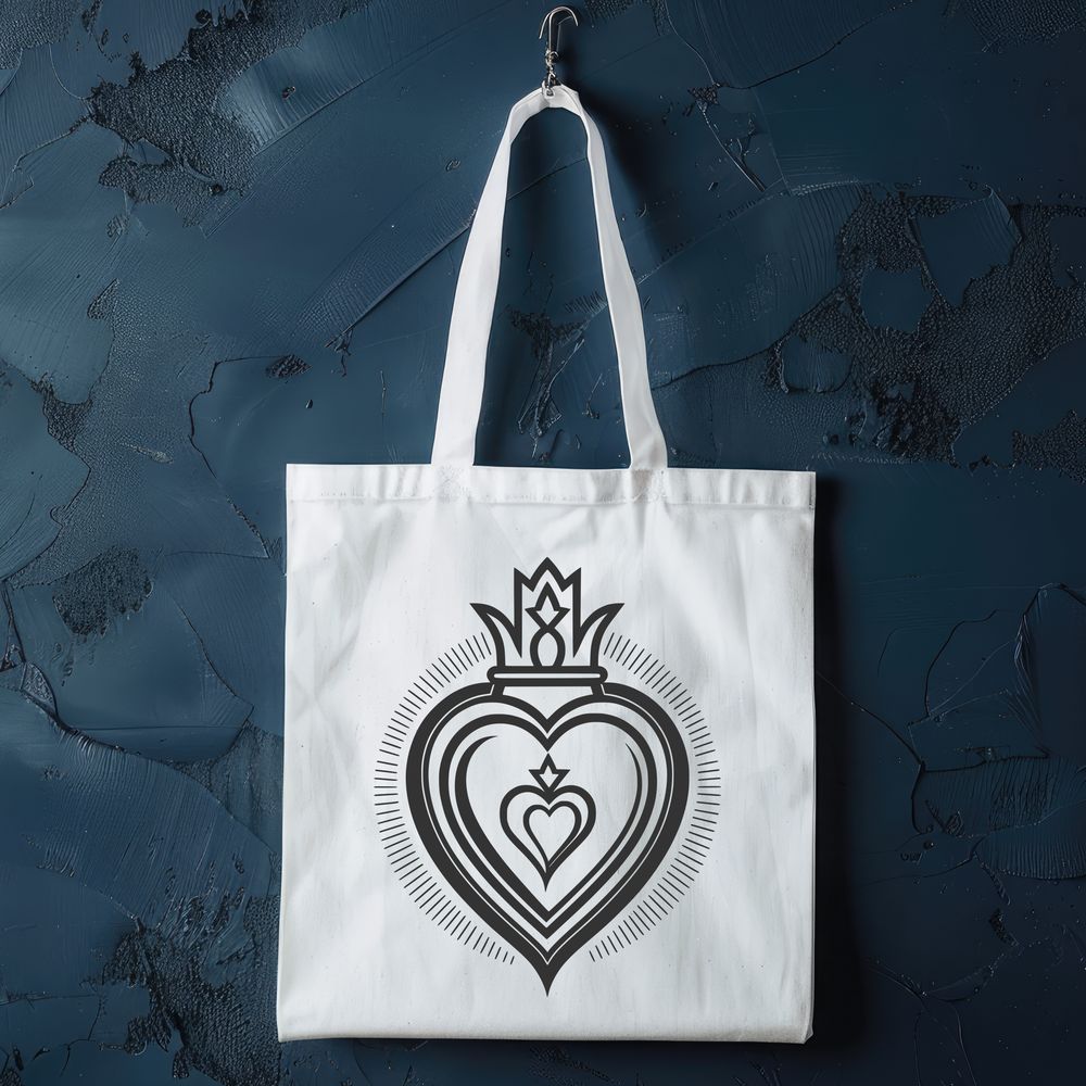 Sacred Heart Icon Design A vector illustration of the Sacred Heart symbol in a simple design.