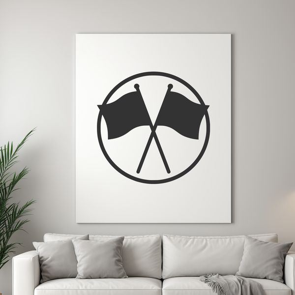 An SVG file illustration of a national emblem on a rectangular background.