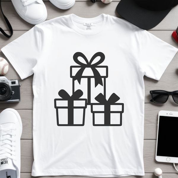 A simple, vector illustration of a gift wrapped in paper with a ribbon tied around it.