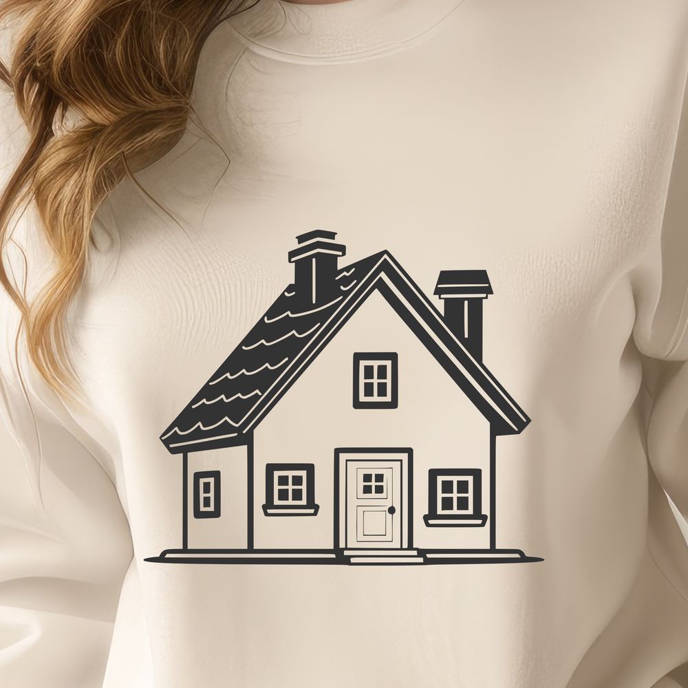 Simple Residential Building Image A minimalist design of a residential building with clean lines and basic architectural details.