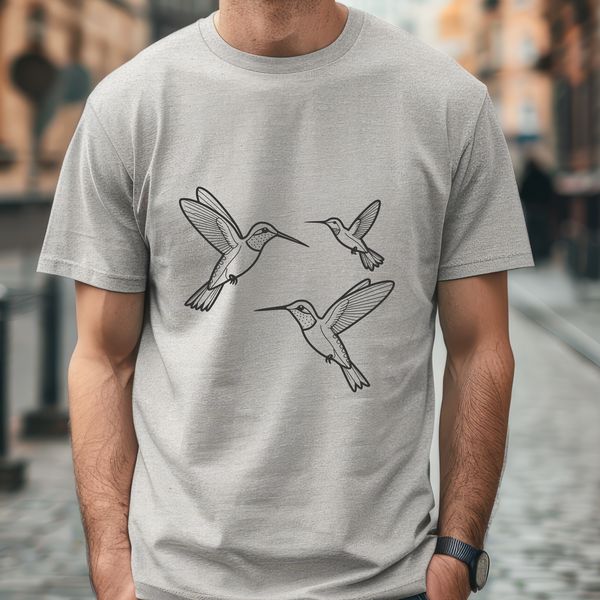 Stylized Hummingbird Design - Free Vector Art A stylized design of a hummingbird, rendered as a high-resolution SVG file suitable for digital use.