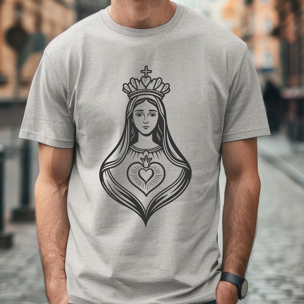 A beautiful religious icon illustration An SVG illustration of the Immaculate Heart symbol, a popular religious icon used in various contexts.