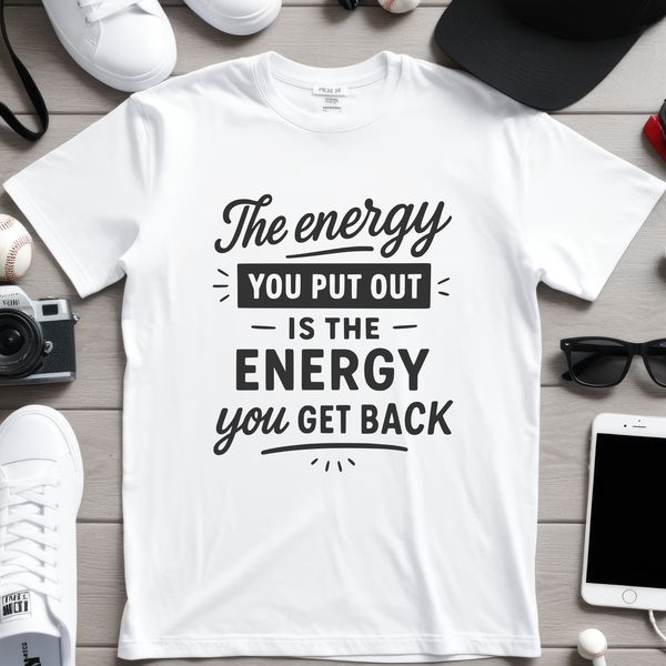 Motivational Karma Quote SVG Design A vector illustration of a motivational quote about karma, suitable for personal or commercial use.