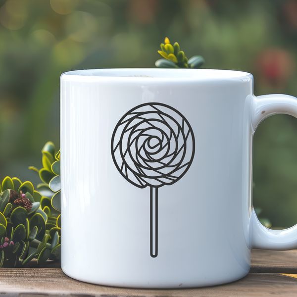 A colorful illustration of a lollipop made up of multiple rings.