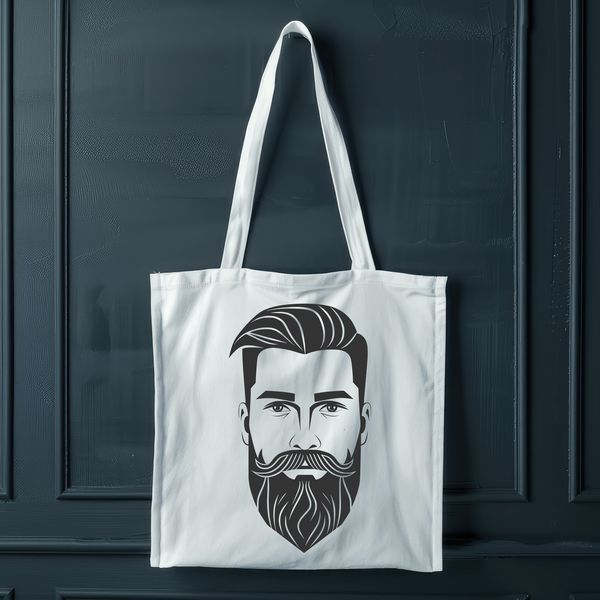 Bearded Male Vector Art A detailed illustration of a male figure with facial hair, suitable for vector art projects.