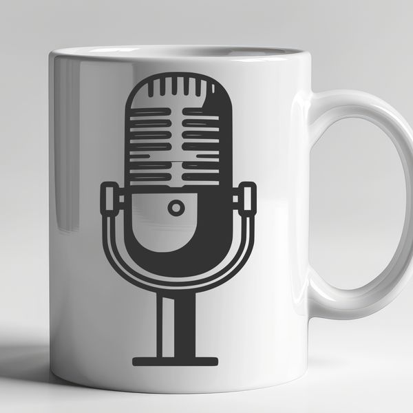 High-Tech Microphone Icon A high-tech microphone symbol in vector design format