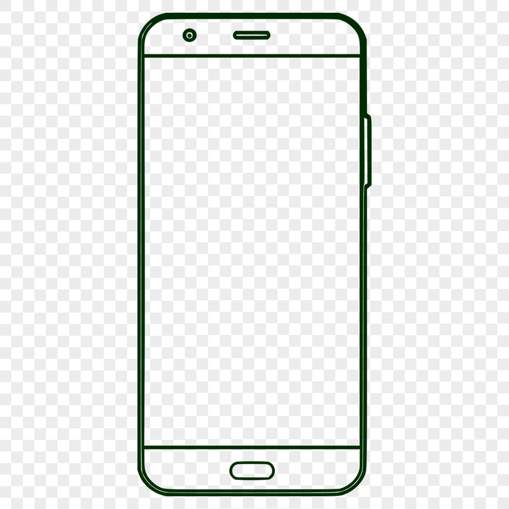 A digital representation of a mobile phone, designed with vector lines for versatile scaling and editing.