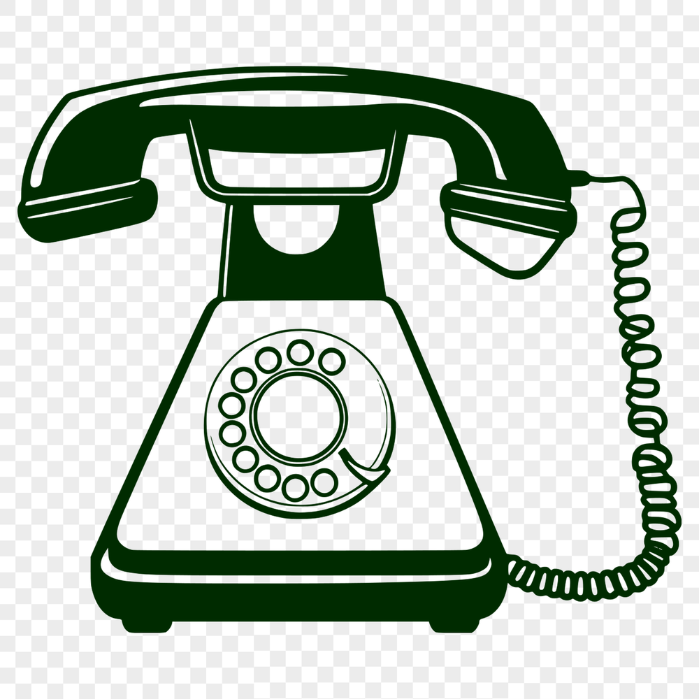 Clean Telephone Icon A simple telephone icon with clean lines and minimal details, suitable for various digital applications.