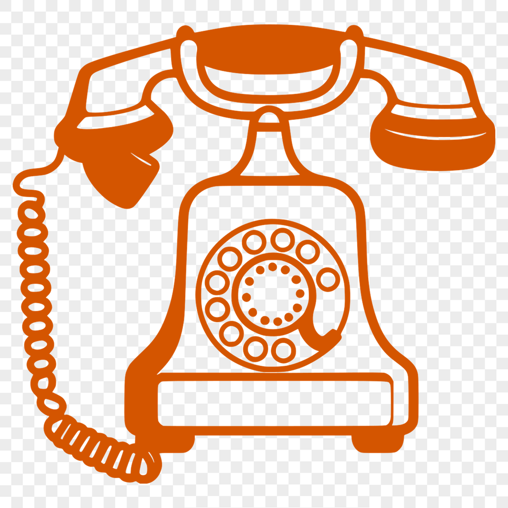 A high-quality digital illustration of a telephone for graphic design and crafting projects.
