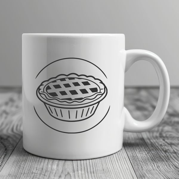 Free SVG Pie Clip Art Design A digital illustration of a traditional fruit-filled pie, suitable for graphic design and DIY crafting.