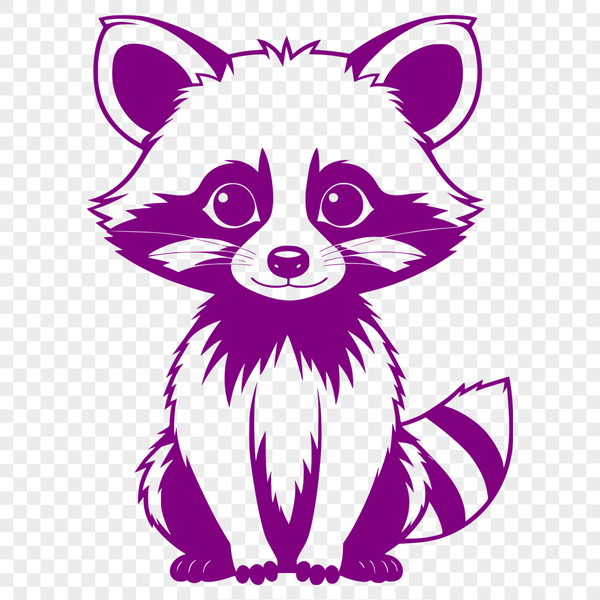A raccoon illustration created as a scalable vector graphic.