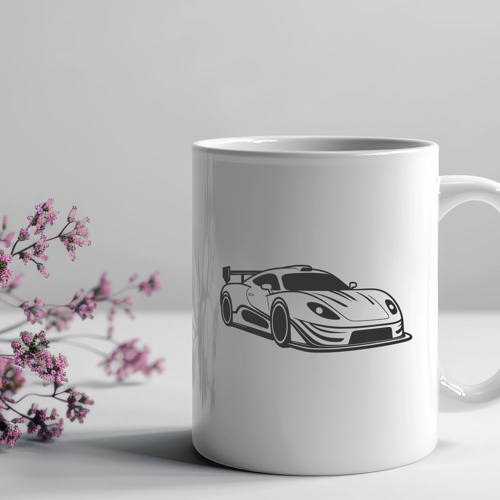 Free Racing Vehicle SVG Clip Art A sleek, racing vehicle designed as a vector graphic.