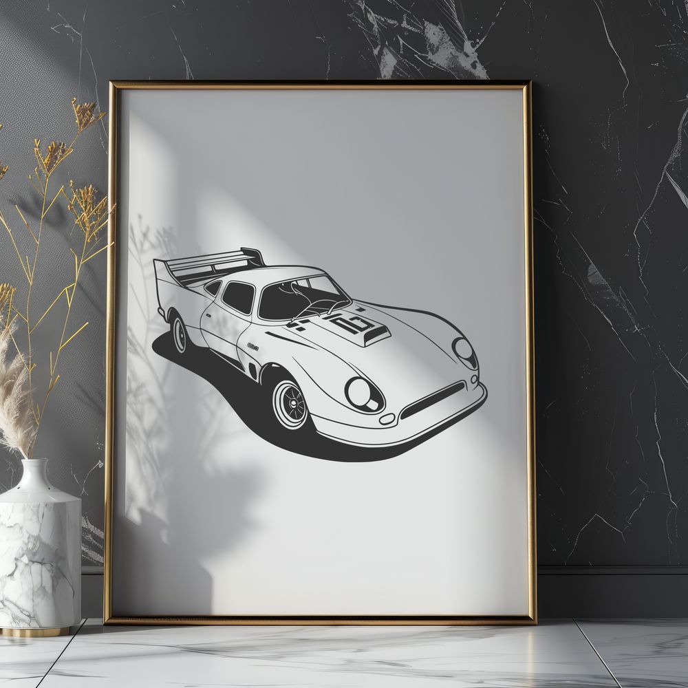 Speedster Design A high-performance racing car with sleek design and bold lines.