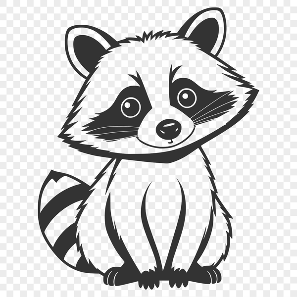 Free Raccoon Vector Art Raccoon illustration created as a vector graphic in SVG format.