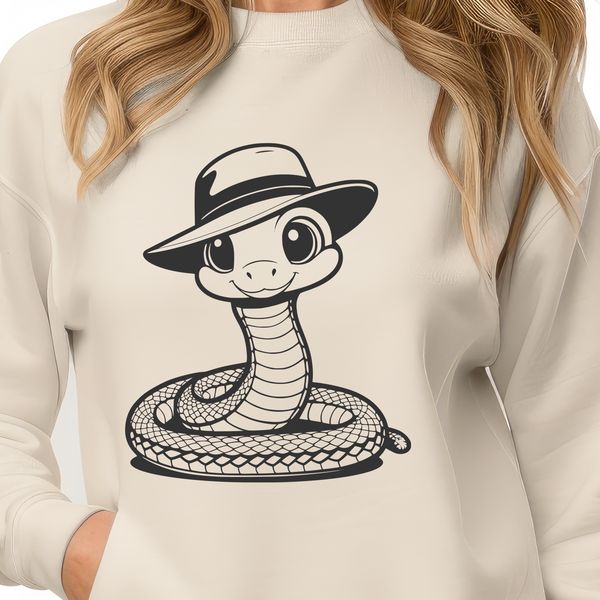 Snake Silhouette Design A reptile animal in the shape of a snake, ideal for vector design and cutting machine projects.