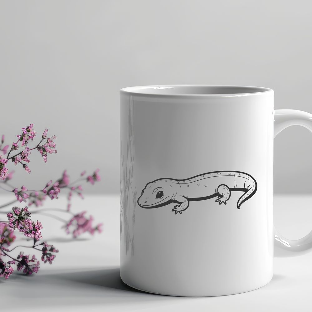 Salamander Silhouette Graphic Design Element An SVG graphic design element featuring a salamander silhouette.