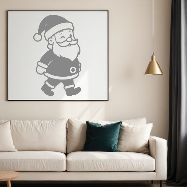 A free downloadable svg file featuring a silhouette of Father Christmas for commercial and personal projects.