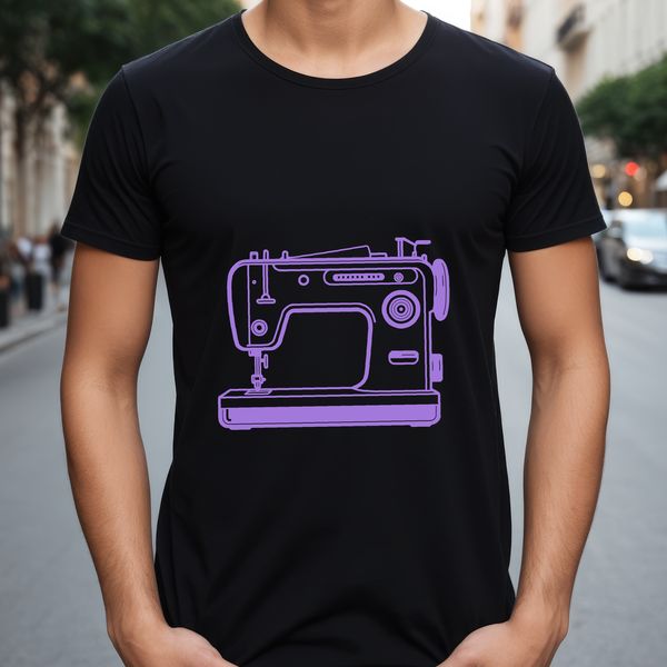 Commercial Quality SVG Sewing Machine Graphic A vector graphic illustration of a sewing machine, ideal for commercial use or personal projects.