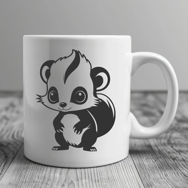 Cute Skunk Design for Free Download A skunk is a type of wild animal known for its distinctive odor.