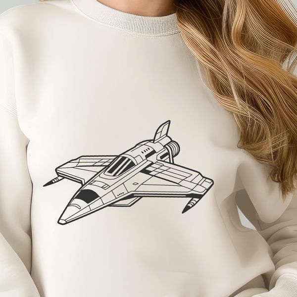 Vector Space Ship Design A sleek spaceship illustration suitable for digital and offline use.
