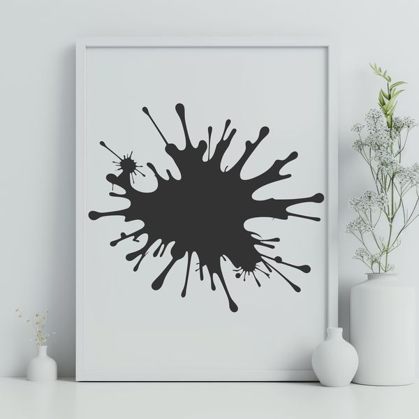 Abstract Slime Shape A colorful, abstract shape resembling a splat of slime, suitable for vector design and digital cutting.