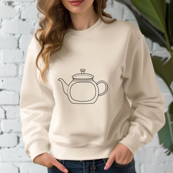 Free Vector Teapot Clip Art Design A detailed illustration of a teapot, suitable for vector design and cutting machine projects.