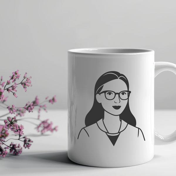 Female Educator Vector Illustration A professional illustration of a woman in a teacher's role, suitable for educational materials.