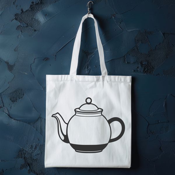 Delicate Teapot Illustration Illustrated teapot graphic with detailed design suitable for vector art projects.