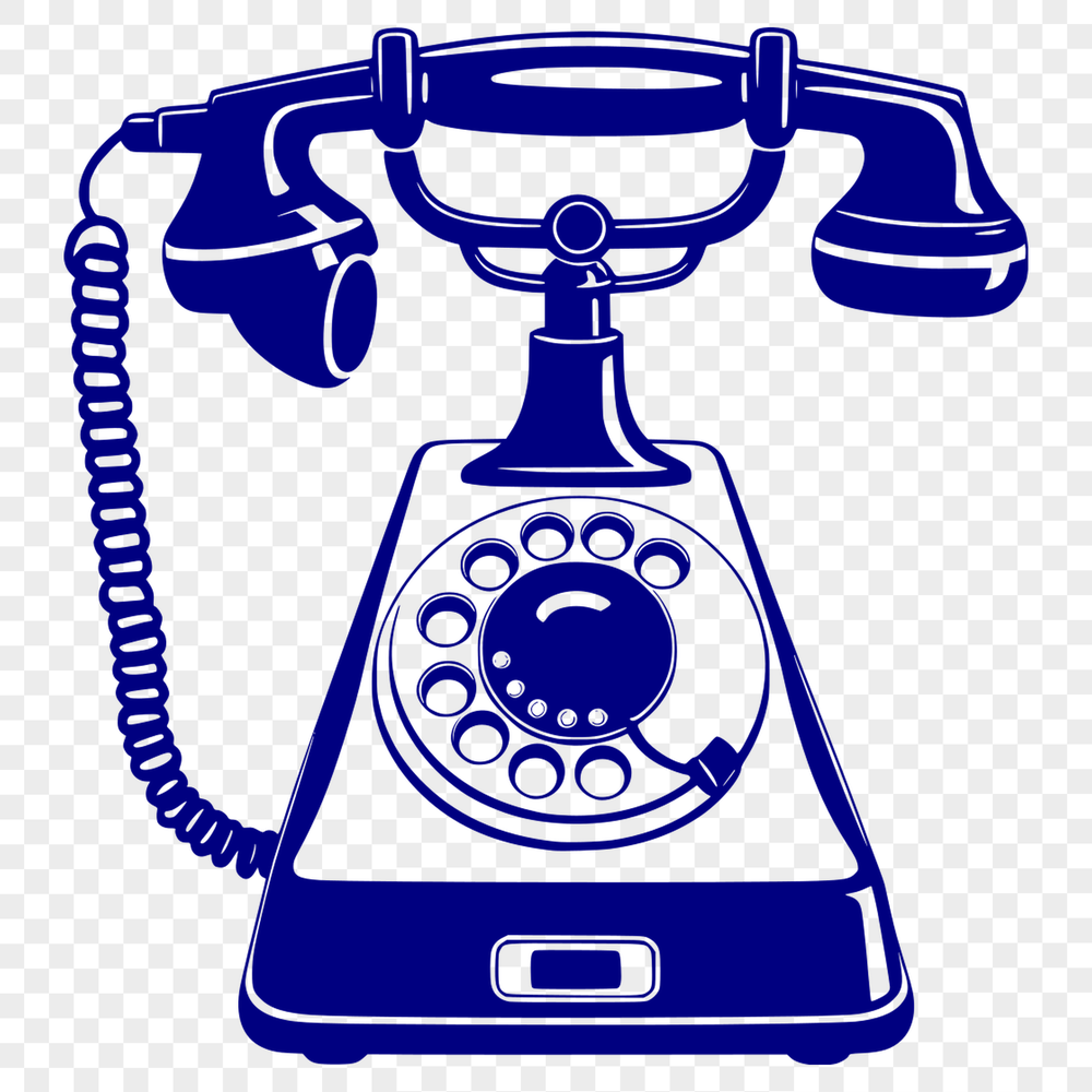 Telephone illustration created in vector format, suitable for graphic design and digital printing.