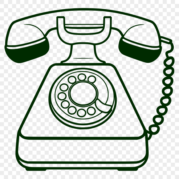 Simple Telephone Icon SVG An illustration of a telephone with a minimalist design, suitable for digital and print applications.