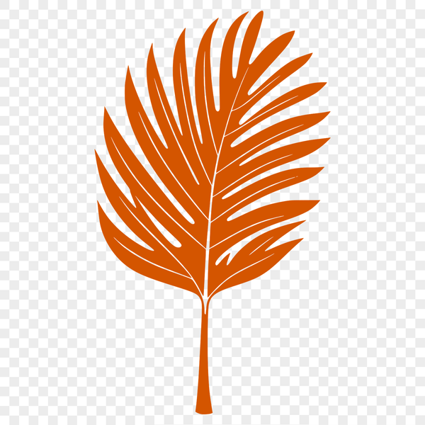 Stylized Green Leaf Clip Art A single, green, stylized leaf with veins, suitable for vector design and cutting machine use.