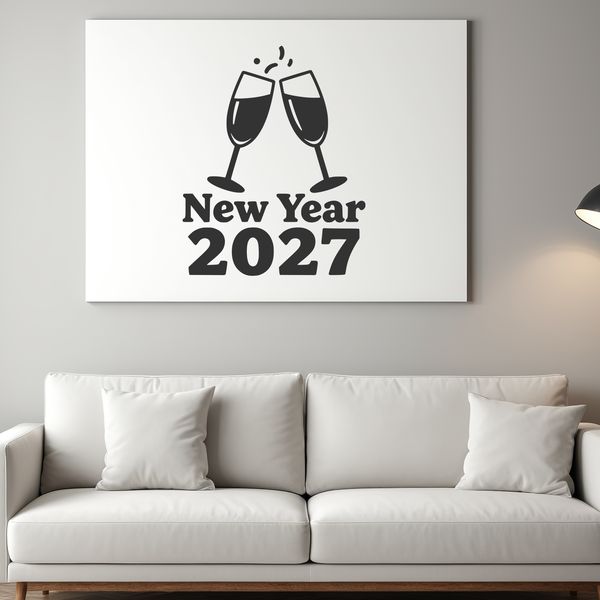 New Year 2027 greeting card quote vector design for commercial or personal use