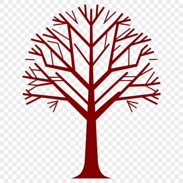 Dainty Tree Illustration for Crafting A detailed vector illustration of a tree in various formats suitable for digital cutting machines.