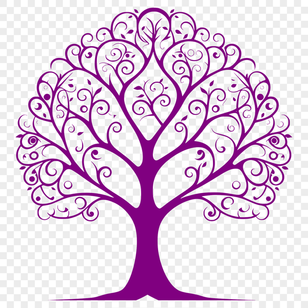 Free Vector Tree Image A graphic representation of a tree in SVG format, ideal for use with cutting machines like Cricut or laser cutters.