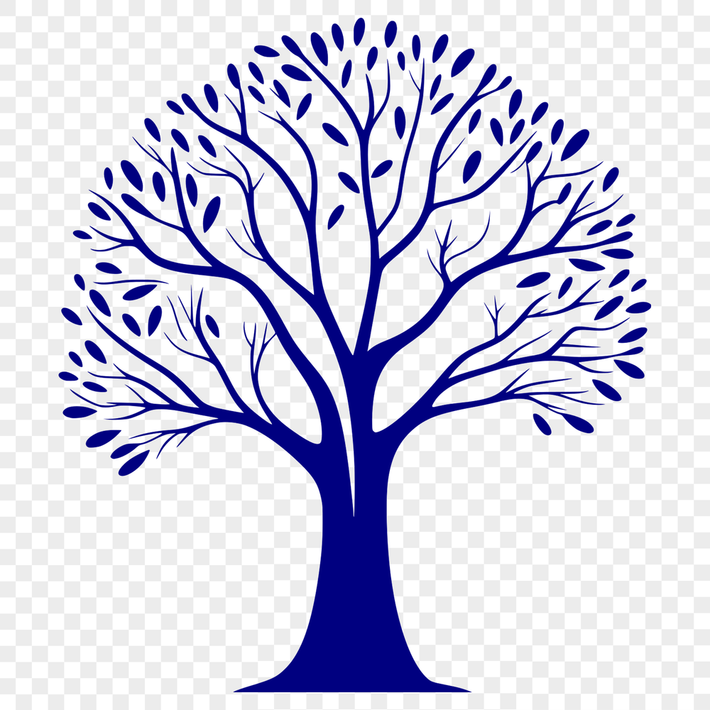 Natural Design SVG Illustration A detailed design of a tree created using scalable graphics technology.