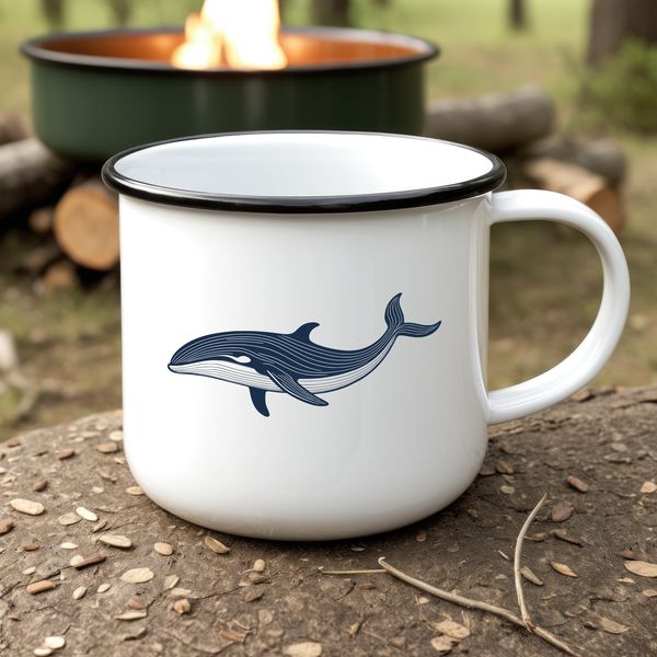 A detailed illustration of a whale in vector format for commercial and personal use.