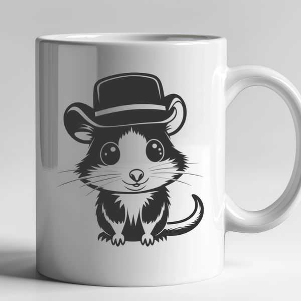 Possum Cartoon Vector Art A cartoon-style illustration of a wild animal, specifically a possum, suitable for vector graphics and clip art.