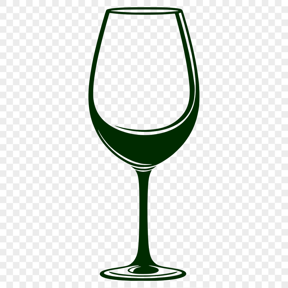 Wine Glass Graphic Design A high-quality, scalable vector graphic illustration of a wine glass filled with red wine.