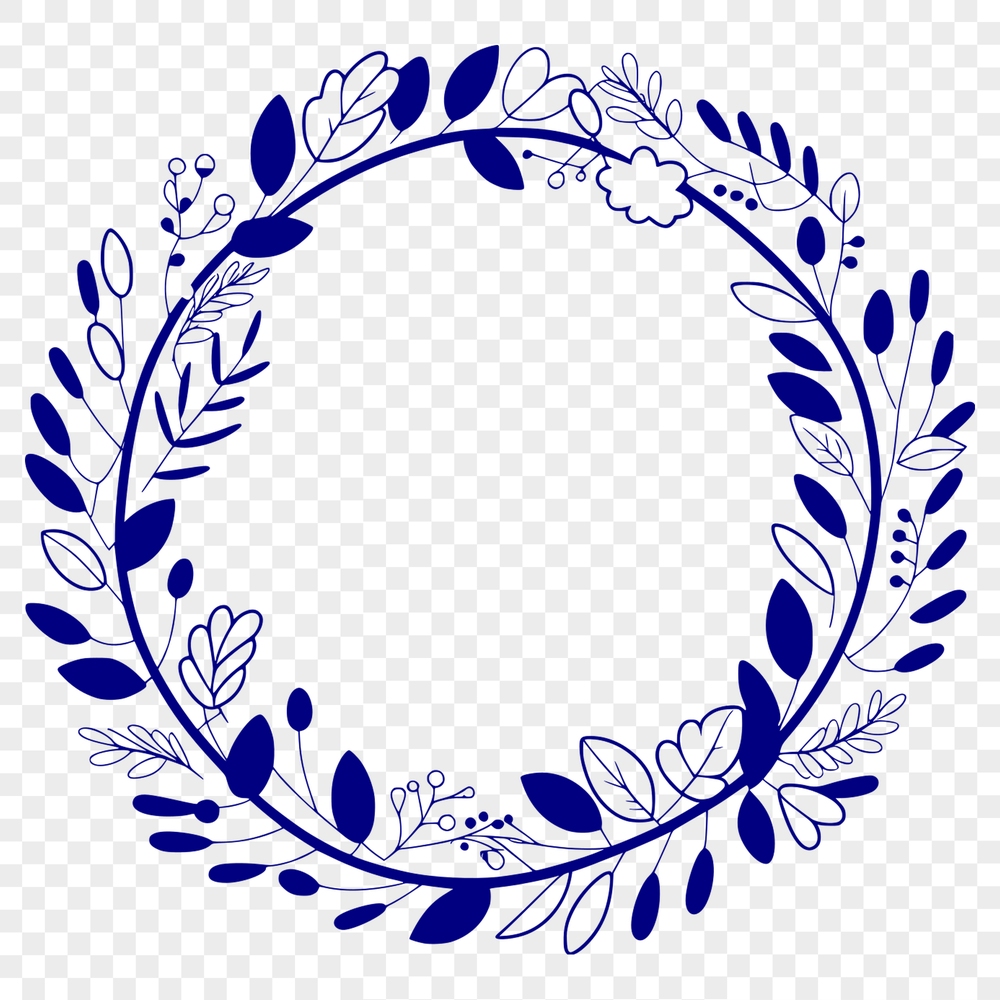 Elegant Floral Circle A floral design in vector format forming a circular shape.