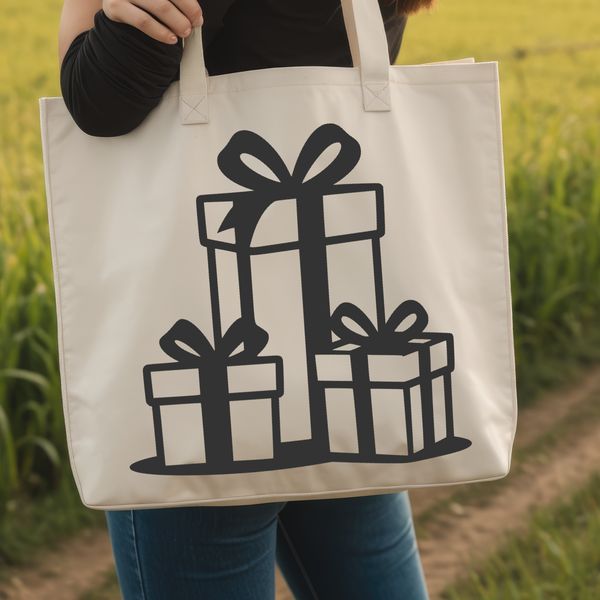 Vector illustration of a gift wrapped in festive paper with a bow.